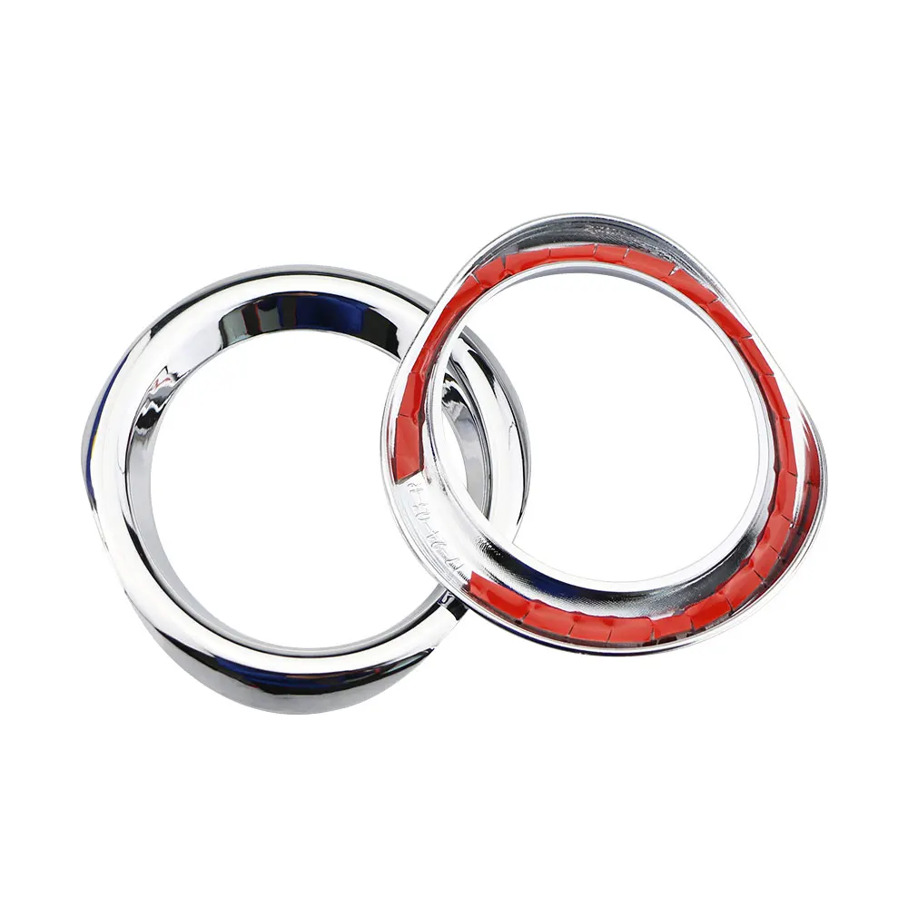 Zlord 2 unids/set luz antiniebla delantera del coche cubierta del anillo de la lámpara para Toyota C-HR CHR 2016 2017 piezas exteriores de la lámpara campanas