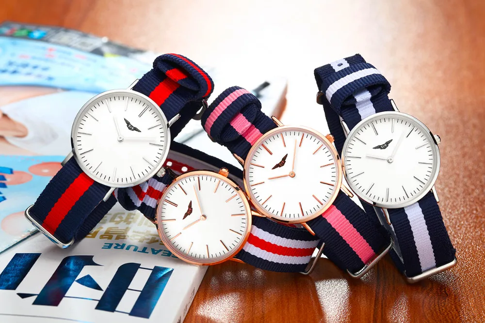 Watches Women With Canvas Strap GUANQIN Female Quartz Watches Simple Fashion Couple Watch Men Women Clock relogio feminino (20)