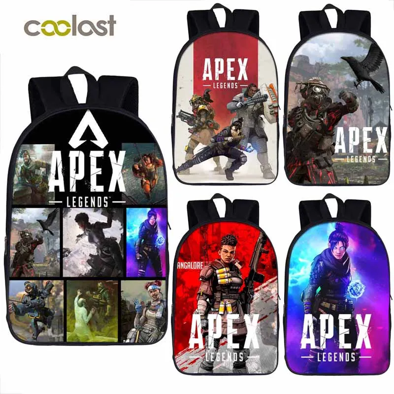 Рюкзак Apex Legends для подростков мальчиков и девочек; детские школьные сумки; Gibraltar Bloodhound; рюкзак с рисунком героя; детская сумка для книг; подарок