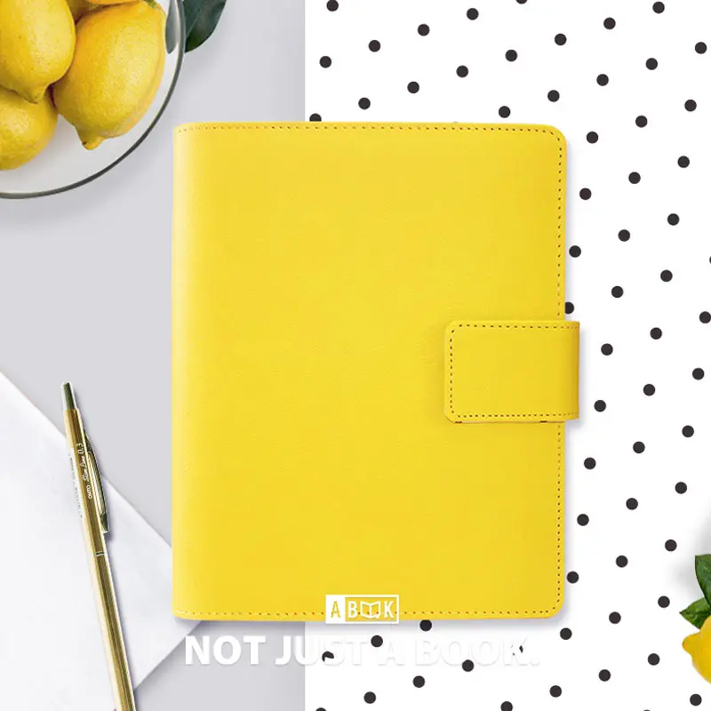 Yiwi Original Lemon Yellow A5 A6 Diary Pu Leather Planner 6 Loose Leaf Spiral Binder Notebook Yiwi Original Lemon Yellow A5 A6 Diary Pu Leather Planner 6 Loose Leaf Spiral Binder Notebook