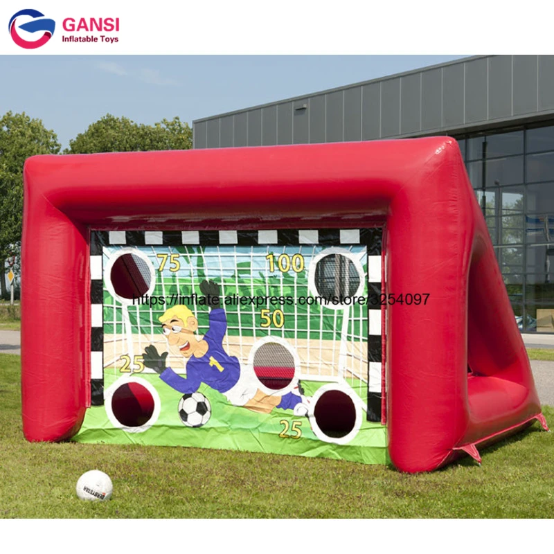 4*2*2.5M Inflatable Soccer Target Cheap PVC Soccer Shooting Gate High Quality Inflatable Football Target For Kids 1pc football shooting net soccer target net youth free soccer net topshot aiming net shooting soccer football kick practice g0g1