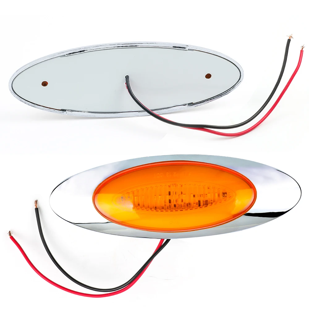 Keyecu 6 5/8 &quotЯнтарный 9LED Овальный боковой маркер светильник указатель поворота