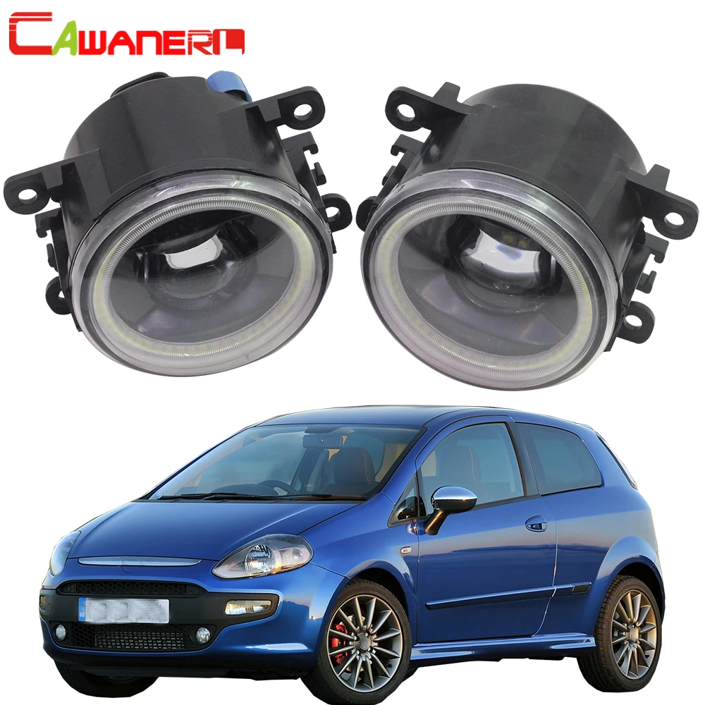 Cawanerl для Fiat Punto Evo 2009-2012 автомобильный H11 Светодиодный фонарь 4000лм противотуманный светильник в сборе Ангел глаз DRL Дневной ходовой светильник 12 В Стайлинг