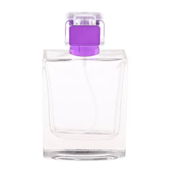 

100ml Perfume Vacuum Spray Rectangle Atomizer Travel Gift Purple, One Size