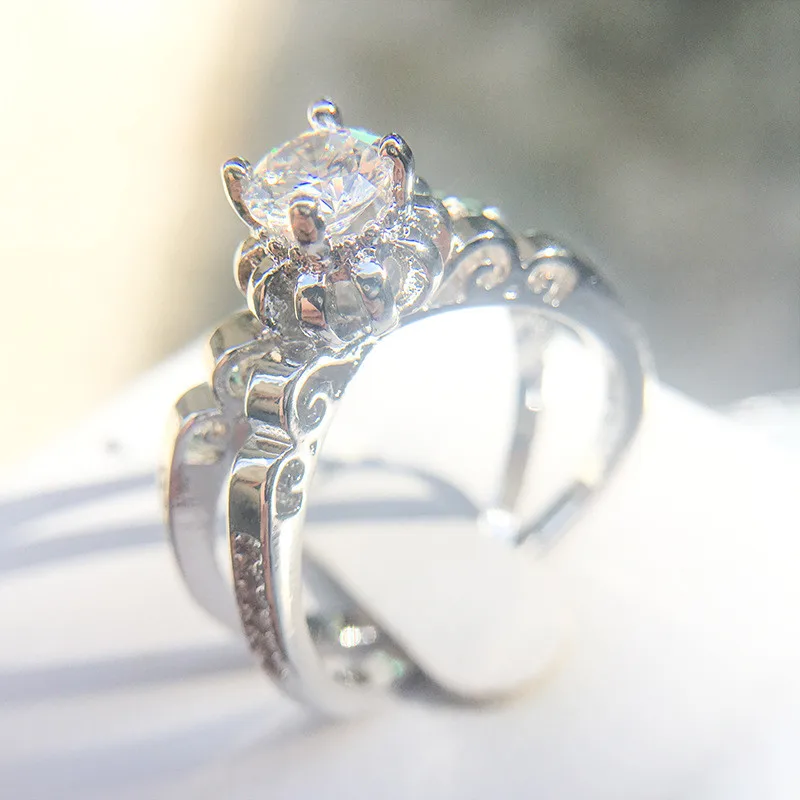 DODO Unique Design Intertwined Flower Crown Ring For Women Wedding Ring Cubic Zirconia Bud Cross Rings Bijoux Anel Anillos YR285 (5)
