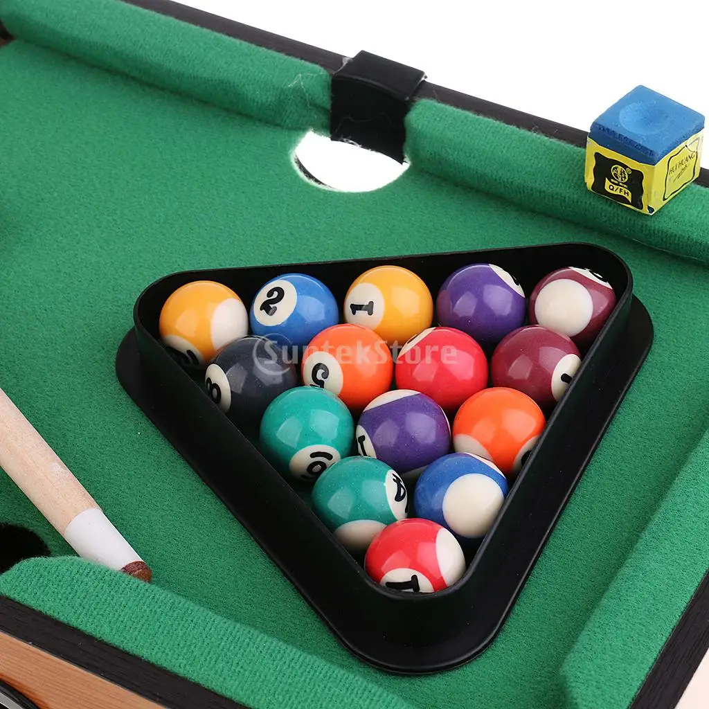 Mini Tabletop Pool Table Desktop Billiards Sets Children's Play Sports Balls Sports Toys Xmas Gift Family Fun Entertainment