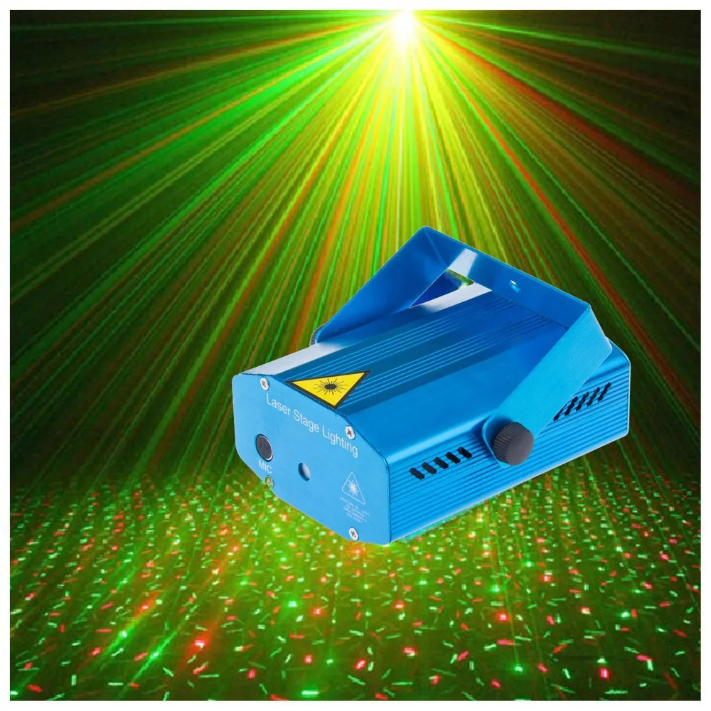 Mini RG Projector Holographic Laser Star Stage DJ Disco Party Lighting With EU AU US UK Power