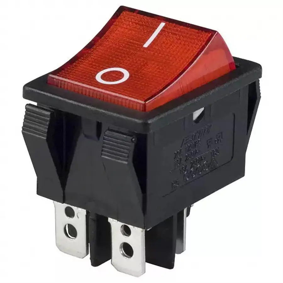 Wholesale Rocker Switch with LED indication lamp DPST 20A 125VAC Panel