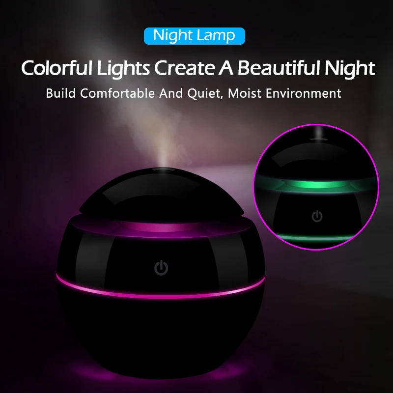  USB Air Humidifier Changeable Aroma Essential Oil Diffuser Mini Portable Ultrasonic Mist Humidifier