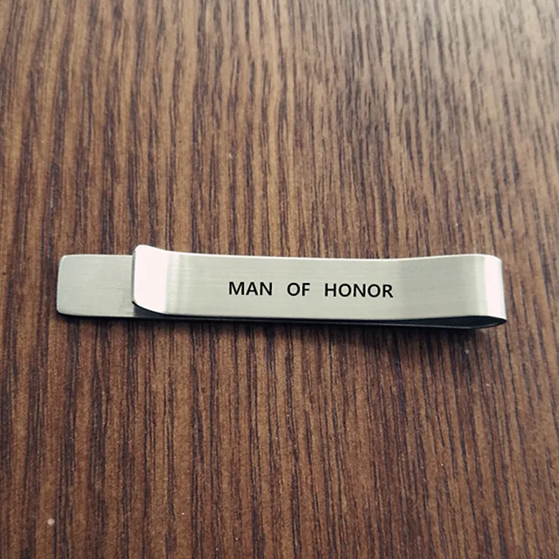Man of Honor Gift Tie Clip Wedding Tie Bar Man of Honor Gift Groomsman Tie Clip Wedding Party