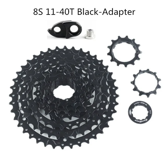 Sunracing CSM680 8 скоростей 11-40 т черный/серебристый велосипед кассета для Shimano SRAM переходник маховика для GS SGS трансмиссия - Цвет: 11 40 Black Adapter