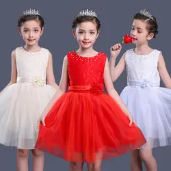 Детская Подиум платье принцессы для свадебного торжества для девочки воздушная юбка для девочек на день рождения фортепиано костюмы