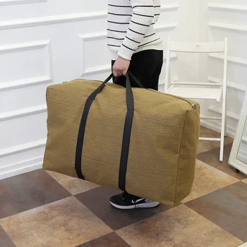 

Extra-thick extra-large moving bags waterproof luggage bags thickened canvas bags large-capacity portable travel