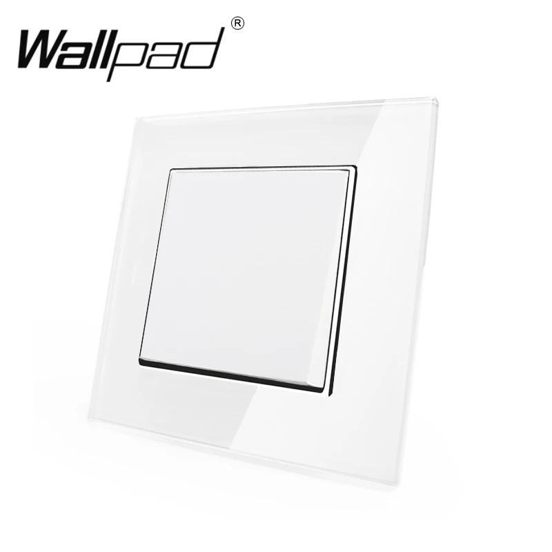 1 позиционный Выключатель Wallpad 110-250V белый Комплект люксовых туфель Стекло ЕС