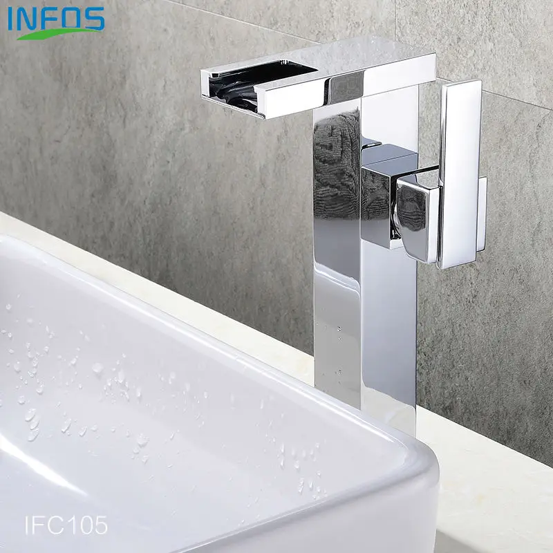 LED Waterfall Wash Basins Pure Copper Tap for Bathroom Faucet Deck Mounted Torneira Banheiro Basin Mixer IFC105 LED Waterfall Wash Basins Pure Copper Tap for Bathroom Faucet Deck Mounted Torneira Banheiro Basin Mixer IFC105