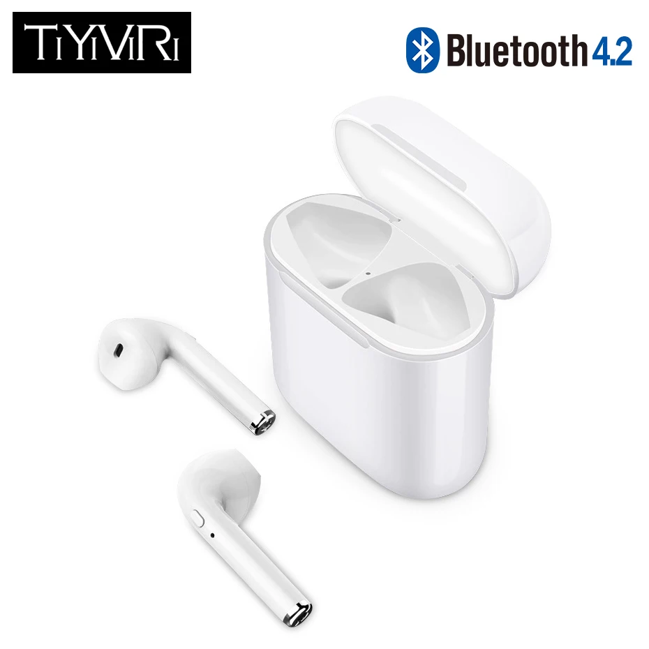 

TiYiViRi Wireless Bluetooth Earphones Sport Waterproof In Ear Headphone Earpiece with Charging Box Mic for Xiaomi Samsung Huawei