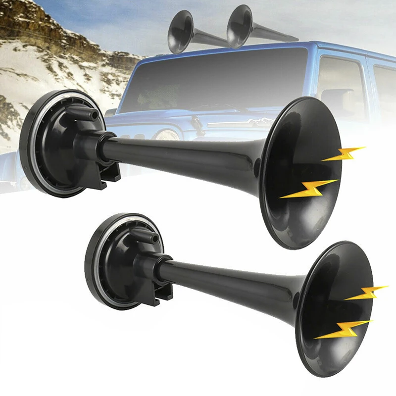 

2PCS Dual Air Horn Trumpet Super Loud Universal Train Car Truck Boat