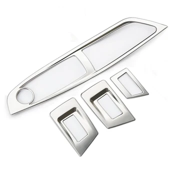 

4Pcs/set Car Interior Door Armrest Window Lift Button Switch Frame Trim Styling Covers For BMW 5 Series F10 520 525 2011-2014