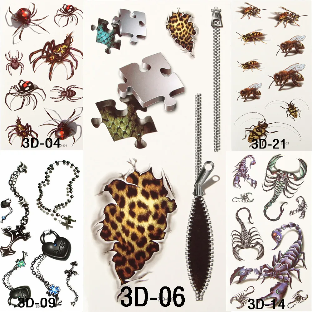 36 SheetsLot Beautiful Body Art Beauty Makeup Cool Waterproof Temporary Tattoo Stickers Henna Tattoos Halloween Girls And Men (77)
