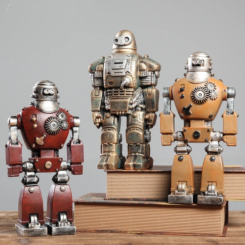 Unique Retro industrial mechanical style robotic statue Fun to do the