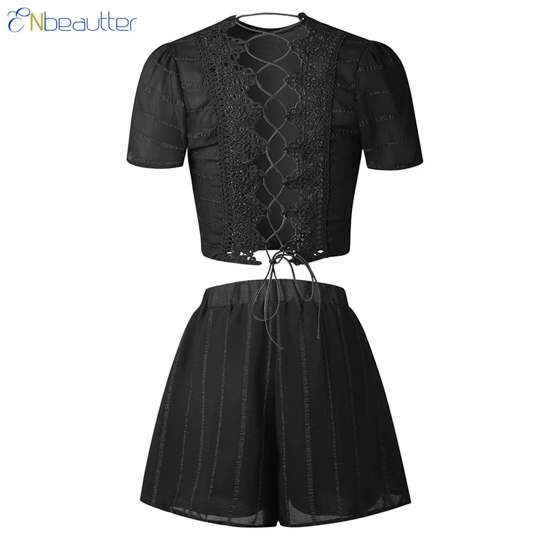 ENbeautter 2 Piece Set Women Solid Color Backless ...