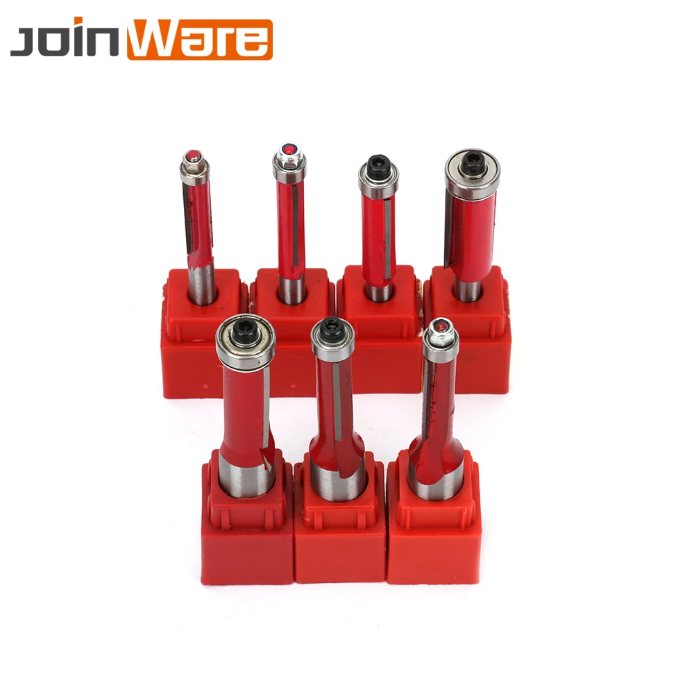 

7Pcs Trim Router Bit 1/2'' 1/4'' Shank Carpentry Flush Trim Bit Carving Woodworking Router Bit Cutter Tool 6-12mm New