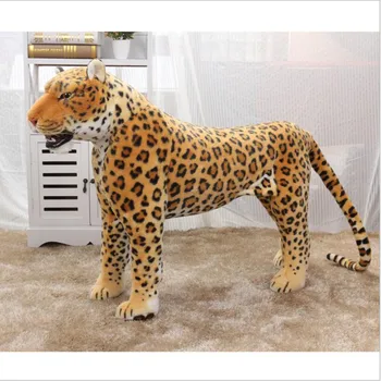 

2018 New Big Size 75cm Real Life leopard Plush Toy Artificial animal plush Animal Doll Home Decor Toys for Children Juguetes