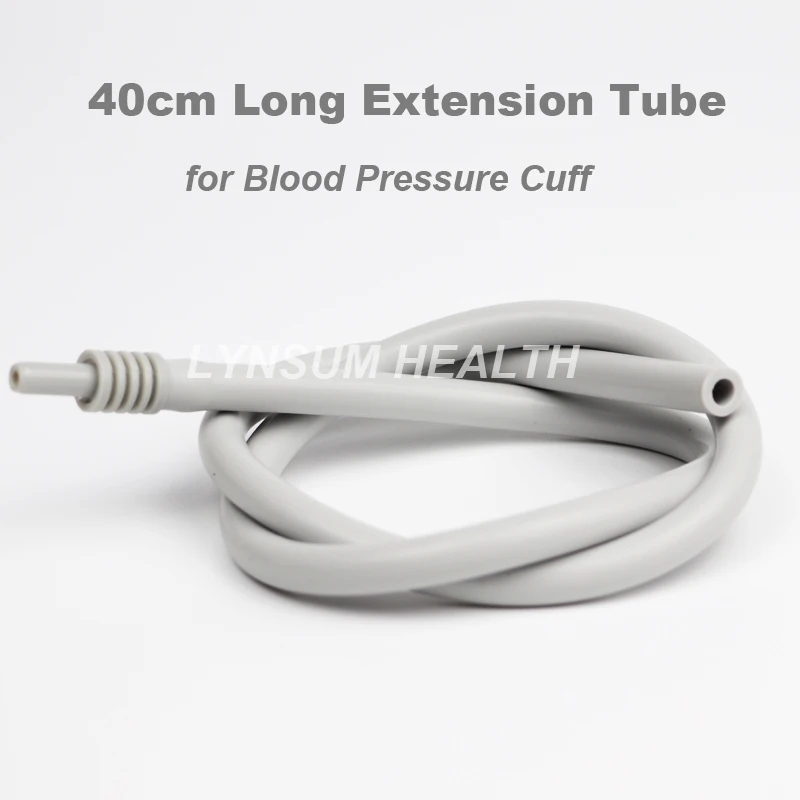 

40cm Long Silicone Plastic Extension Tube for Blood Pressure Monitor BP Cuff Arm Aneroid Sphygmomanometer with Connector