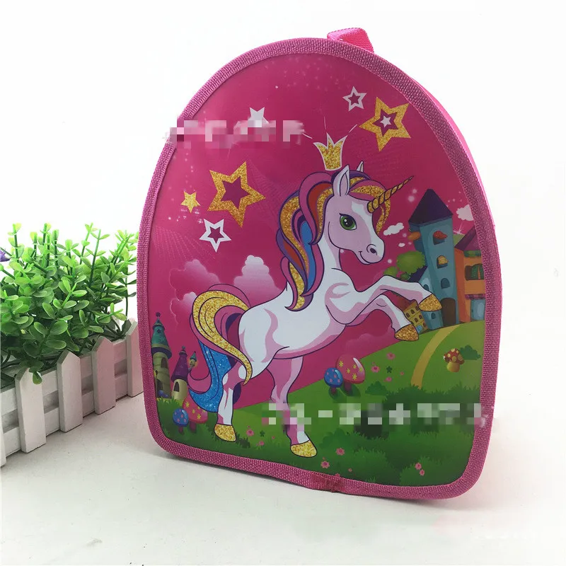 12pcs Plush Children Backpacks Cartoon Unicorn Girls Boys Kindergarten