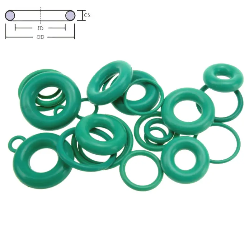 

CS 5mm OD16-100mm Green Viton FKM Fluorine Rubber Oil Sealing Gasket O Ring