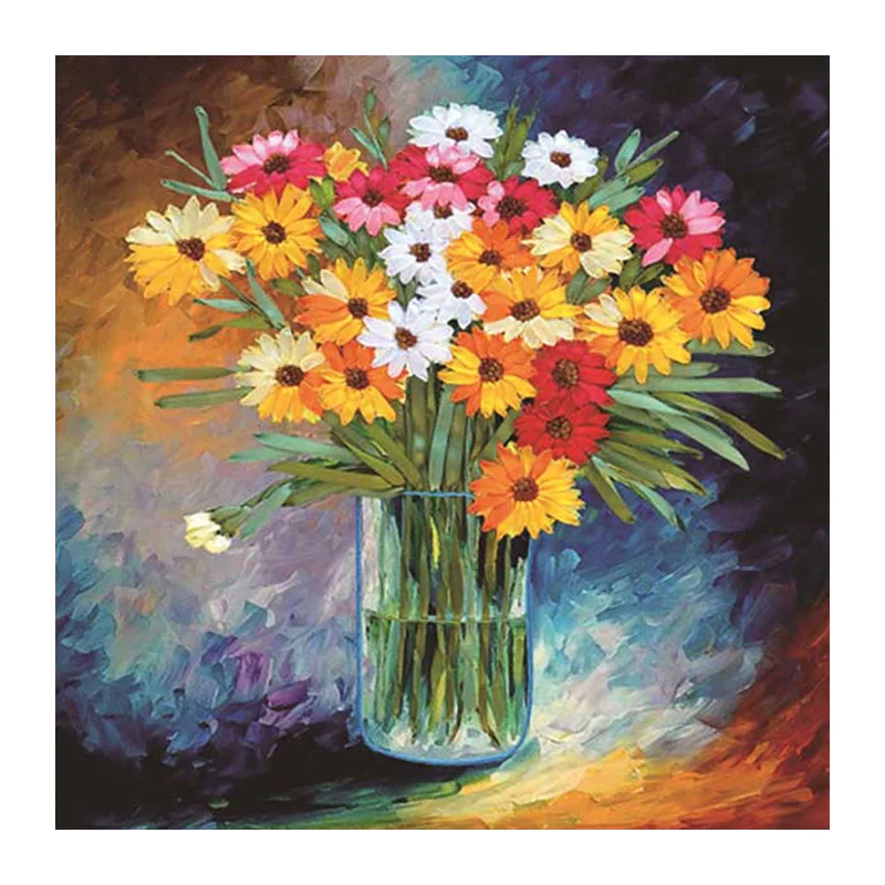 DIY cross stitch kits sets handmade needlework chinese 3D ribbon embroidery flowers patterns rose Cross Stitching paintings 1