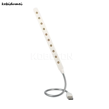 

Kebidumei 2017 Mini 10 LED USB Aluminum housing lamps Bright Soft Light Flexible For PC Laptop Desktop Computer