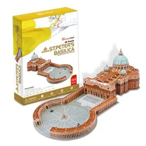 

Candice guo! CubicFun puzzle toy 3D paper model famose architecture jigsaw game St. Peter's Basilica birthday Christmas gift 1