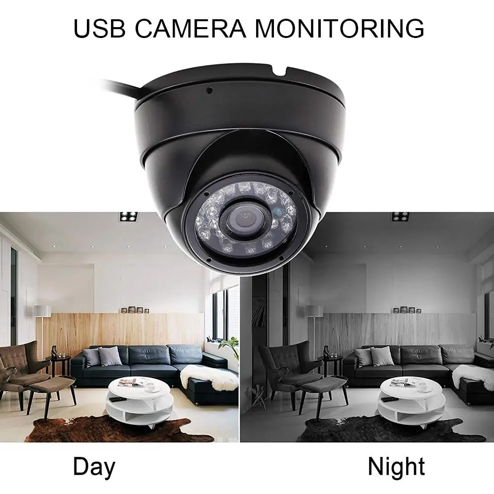 

USB Surveillance Camera Full HD Night Vision USB Infrared LED Mini Dome camera