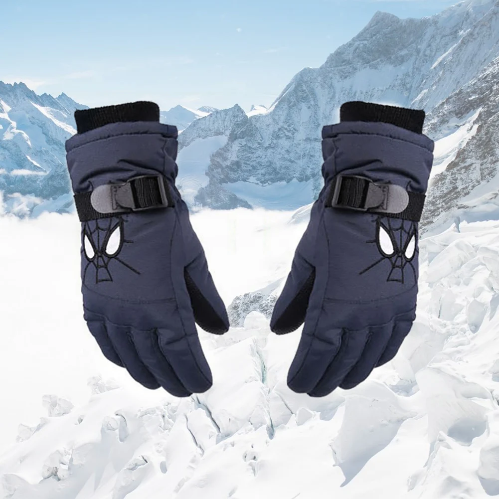 Лыжные перчатки Полный Пальцы непромокаемые толстые хлопковые перчатки для мальчиков девочек студентов детей на открытом воздухе