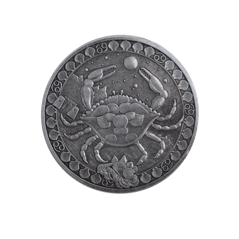 

Home Decorative Souvenir Gifts Cancer Constellation Metal Coin Creative Crafts Challenge Coin Copy Coins