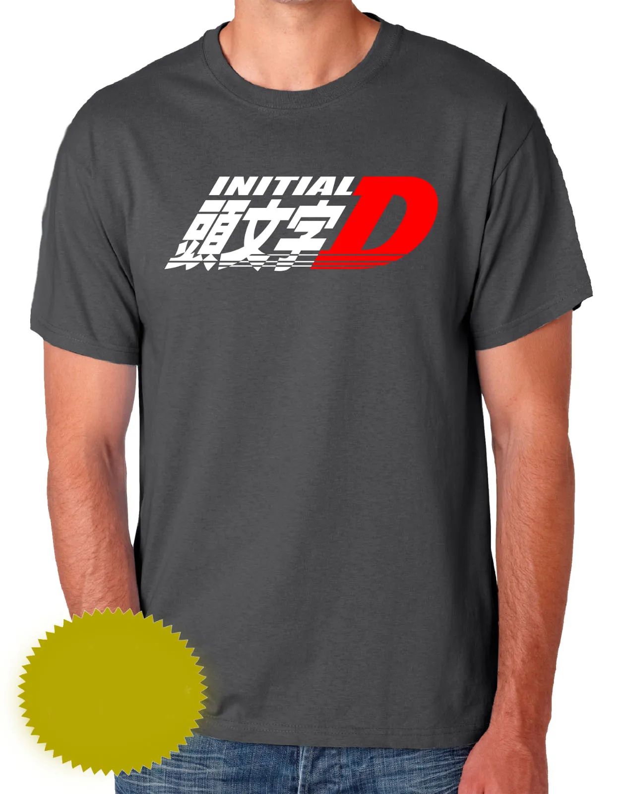Коллекция 2019 года Хлопковая мужская одежда с коротким рукавом футболка INITIAL D