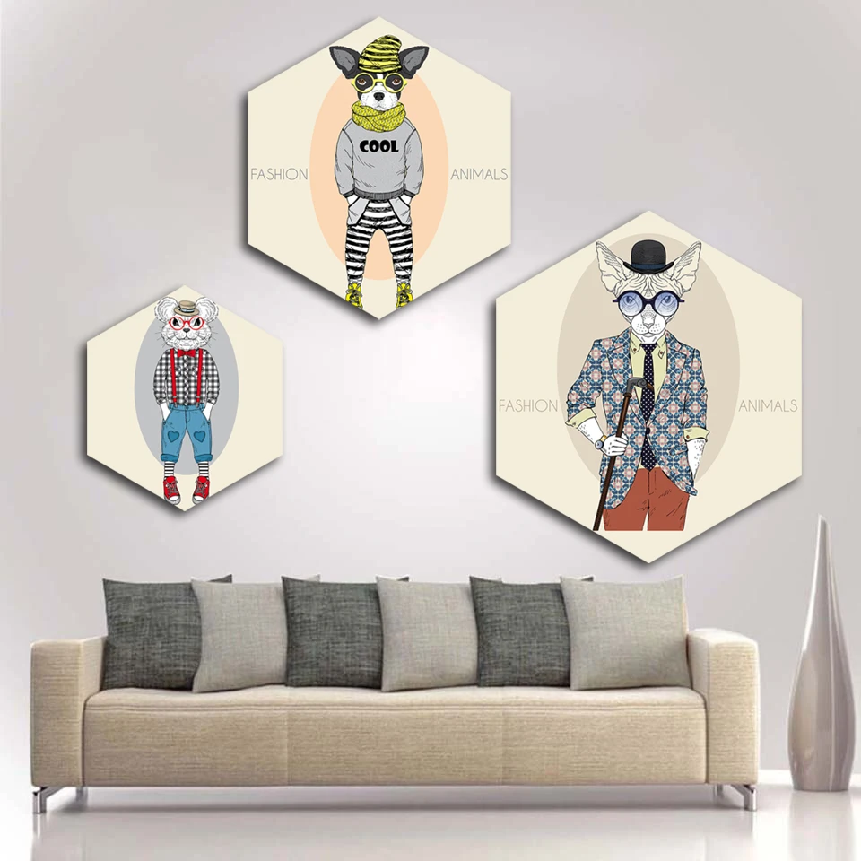 

HD Bedroom Nordic Animation Cat Painting Dog Wallpaper Mouse Canvas Prints Fashion Home Decor Wall Art Modular Pictures Poster