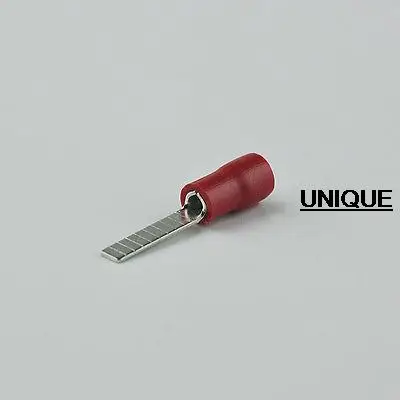 

100pcs DBV1.25-14 22-16 AWG Red Insulated Pin Wire Crimp Terminals Electronic Spade RoHS Free Shipping