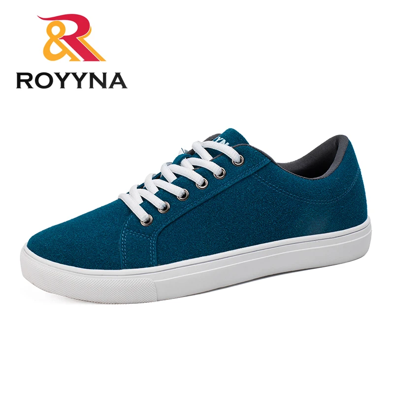 Najtaniej ROYYNA nowy popularny styl mężczyzna przypadkowi buty zasznurować płaskie buty męskie buty mikrofibra wygodne Hombres Zapatos Slip On darmowa wysyłka