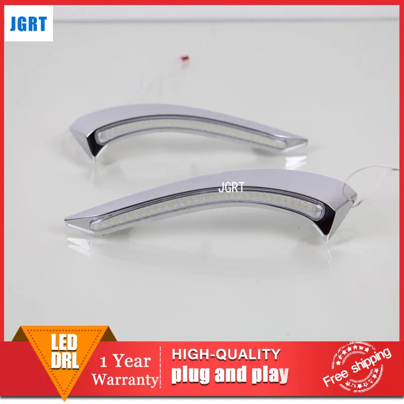 

car styling 2015 For Mazda 2 LED DRL For 2 led fog lamps daytime running light High brightness guide LED DRL