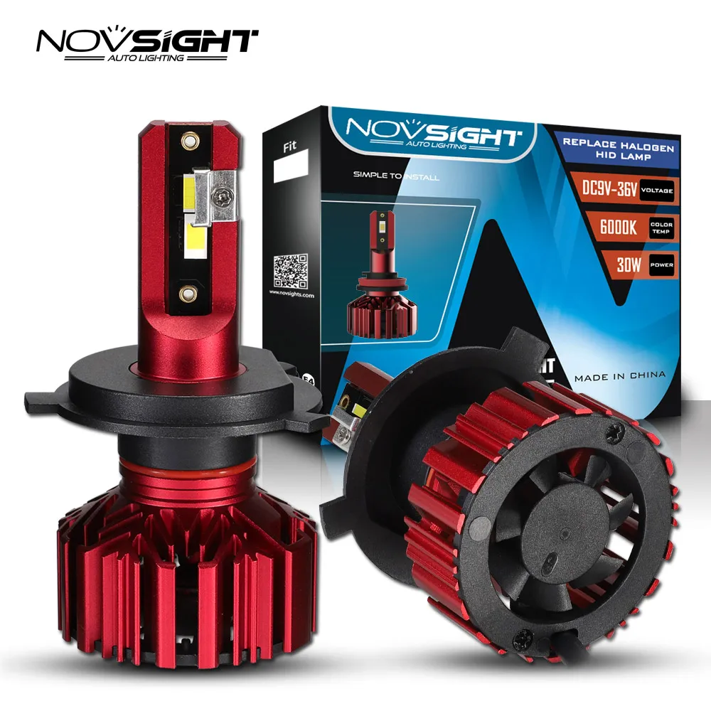 

NOVSIGHT car h4 led headlight bulbs H7 H8 H11 H1 HB3 HB4 LED Auto Car Headlight 60W 10000LM Car Lights Automobiles Lamp 6000K