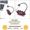 5 Color Portable USB Rechargeable Bike Bicycle Tail Rear Safety Warning Light Taillight Cycling Rear Lamp Super Bright ► Photo 3/6