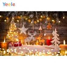 Yeele Merry Christmas Photography Backdrops Wood Board Snow Tree Gift Kids Personalized Photographic Background Photo Studio sjoloon christmas photography backdrops christmas tree photographic background snow photo backdrop fond photo studio vinyl props