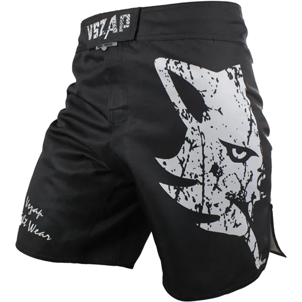 Боксерский бой шорты ММА шорты для мужчин sotf ММА Муай Тай спортивные шорты для кикбоксинга - Цвет: Черный
