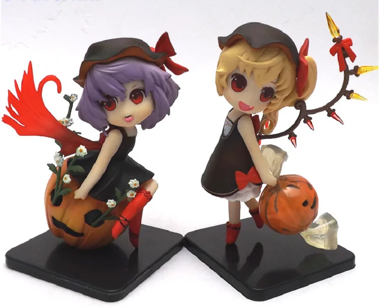 2pcs//set Touhou Project Remilia /& Flandre Scarlet Halloween PVC Figure