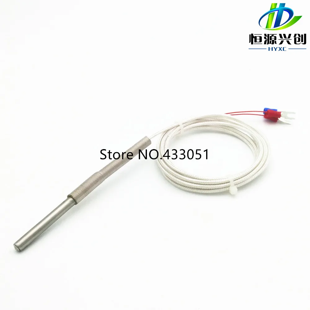 

Free shipping, RTD(resistance temperature detect) Pt100ohm Probe 6mm L50mm 2.35meter(7.7ft)