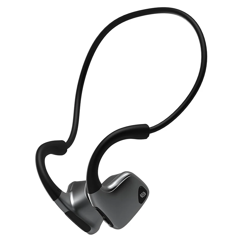 GEVO костной проводимости наушники Bluetooth наушники беспроводные стерео спортивные IPX5 Водонепроницаемый Hifi гарнитура с микрофоном для Xiaomi IPhone - Цвет: Black