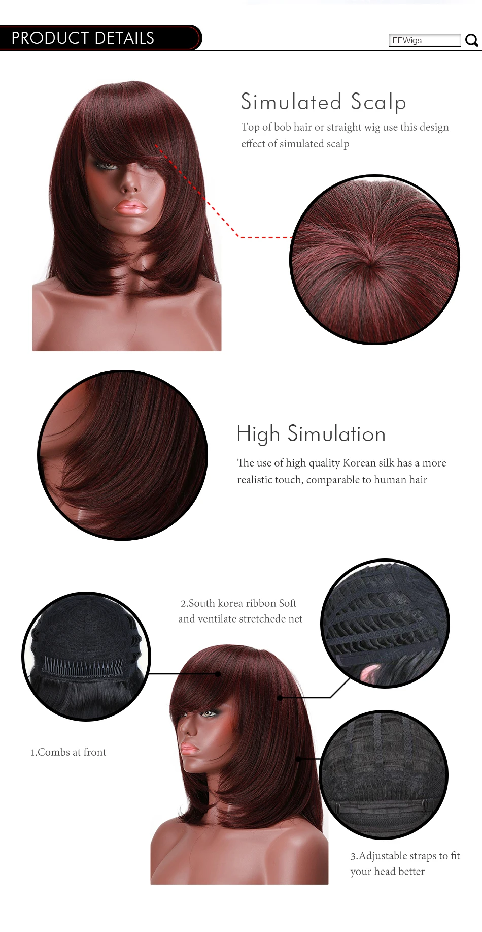 EEWigs синтетический парик на кружеве с натуральной линией волос Фиолетовый парик термостойкие волосы без клея короткие парики Омбре для черных женщин