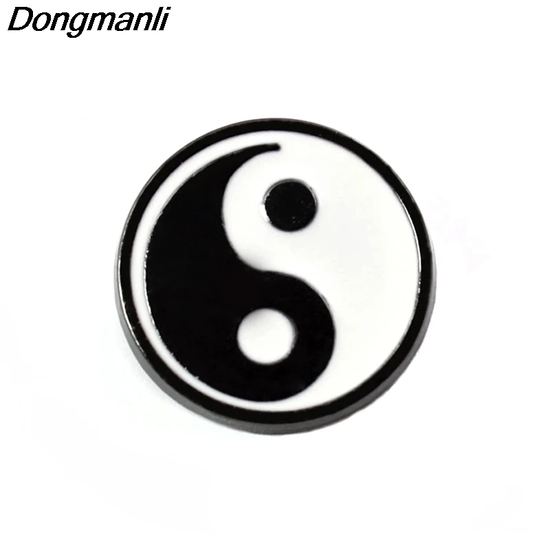 

P3616 Dongmanli Yinyang Enamel Pin Brooches Cartoon Creative Metal Brooch Pins Denim Hat Badge T-shirt Jewelry